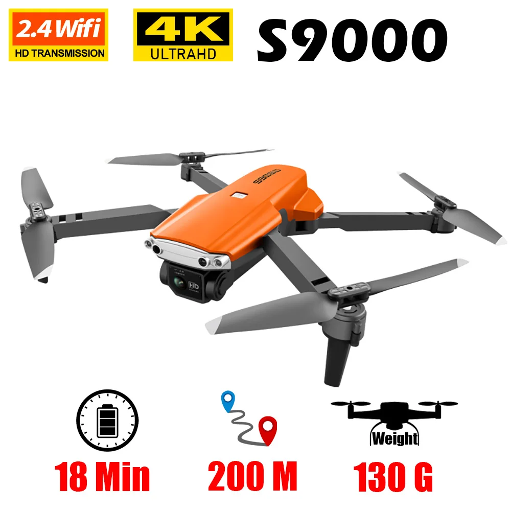 

Mini S9000 RC Drone Aerial Photography 4K HD Obstacle Avoidance Machine Optical Flow Positioning Folding Quadcopter Helicopters