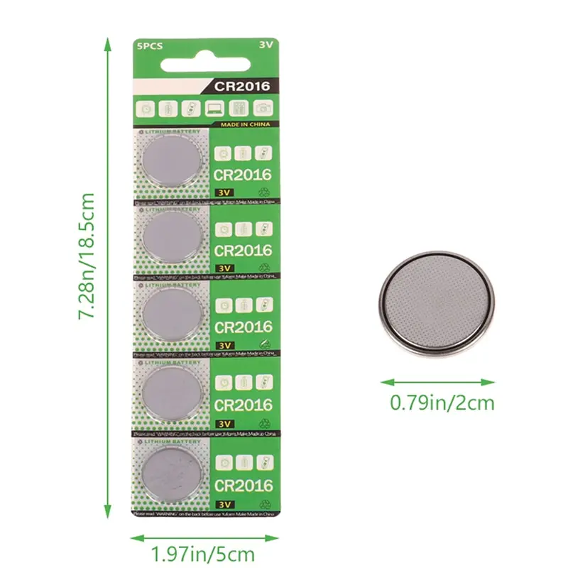 

5 шт./комплект, электронные Литиевые Батарейки 3 в CR2016