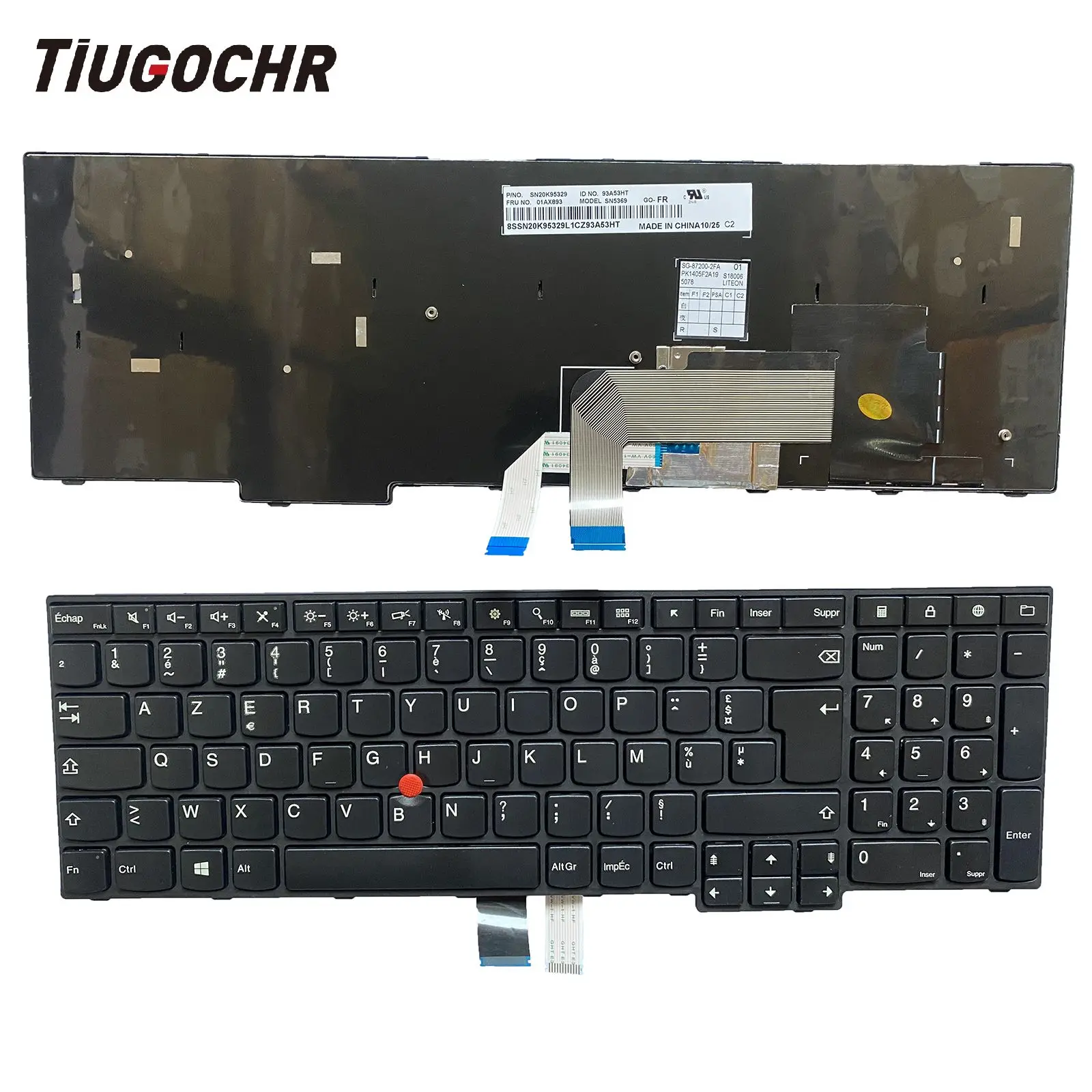 

FR Keyboard for Thinkpad E550 E550C E555 E560 E565 E560c (20EV 20EW 20DF 20DG 20E0)