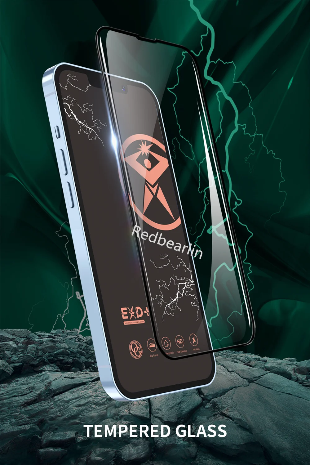 20/50Pcs ESD Tempered Glass Anti Static HD Screen Protector Film Guard For iPhone 13 12 14 Pro Max 11Pro Max X XS Max XR