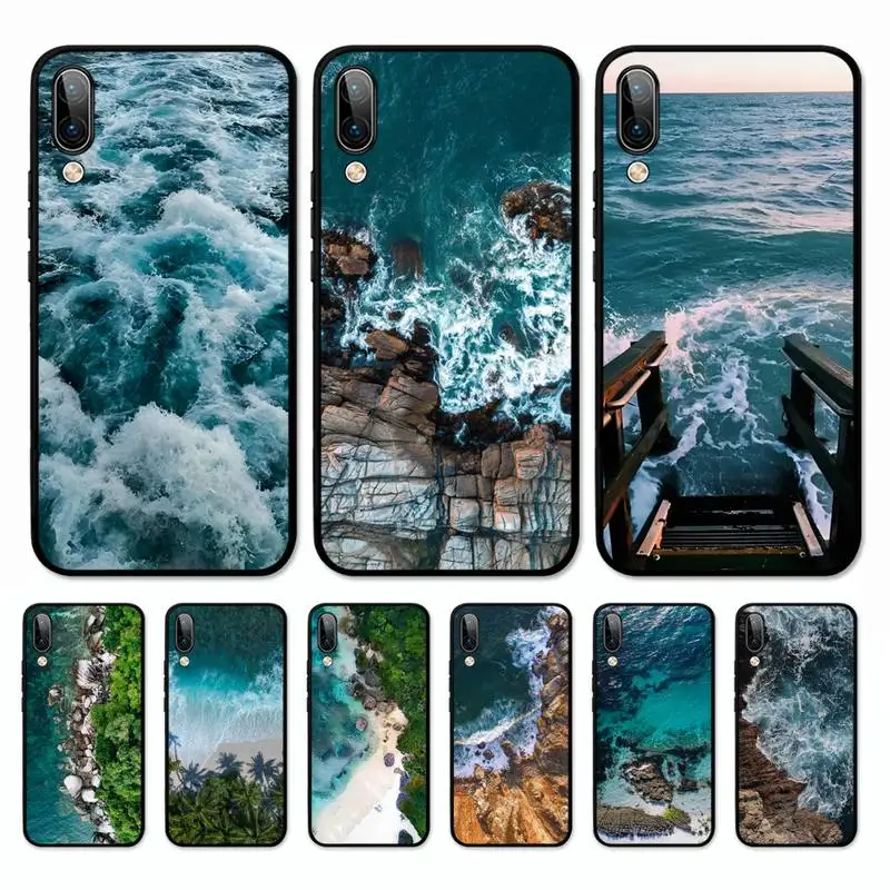 

Mountain Sea Beach Phone Case for Vivo Y91C Y11 17 19 17 67 81 Oppo A9 2020 Realme c3