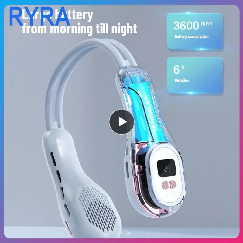 

Neck Hanging Fan With Long Endurance Usb Rechargeable Neckband Fans Portable Outdoor Summer Air Cooling Air Cooler Travel Cooler