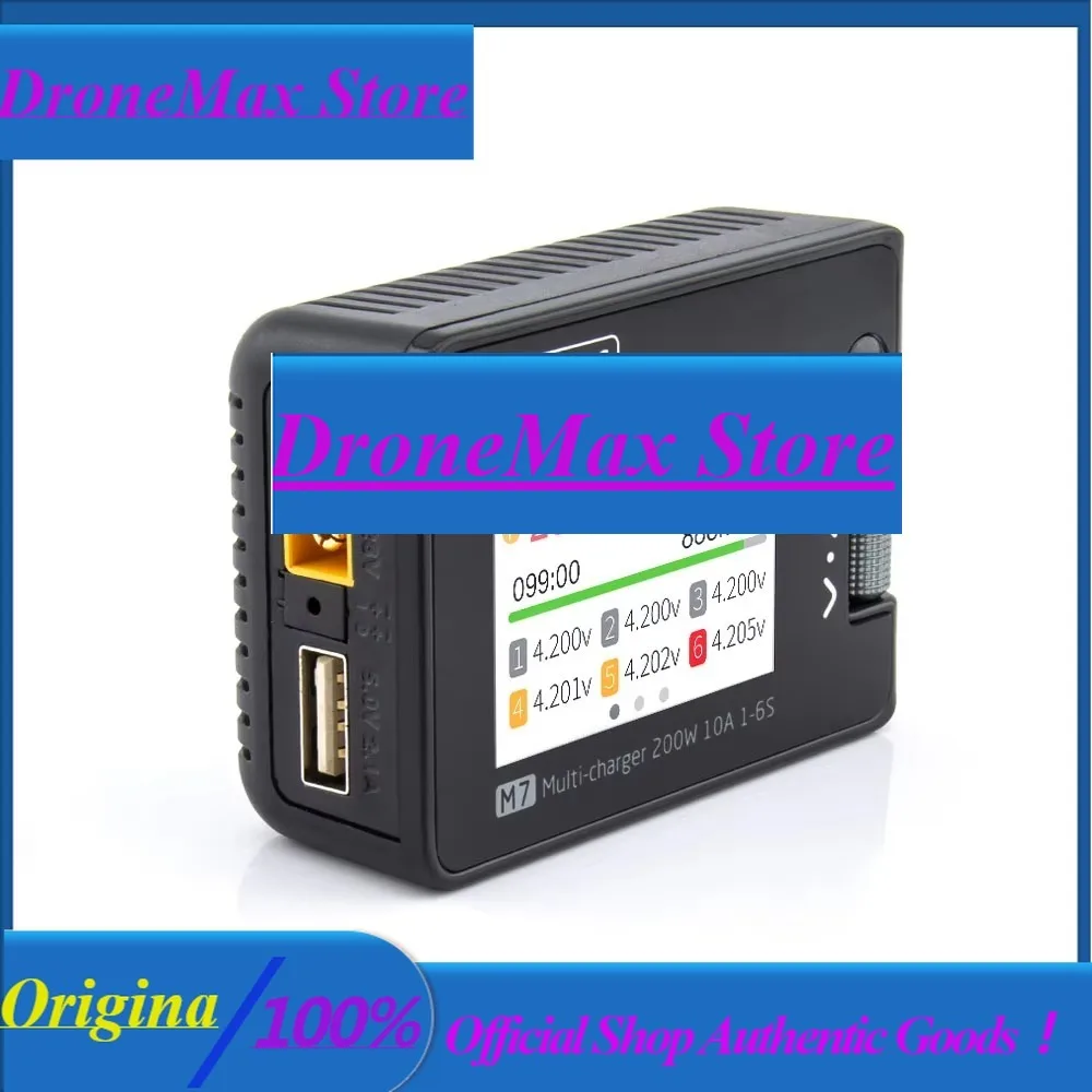 Фото DroMaToolkitRC M7 200W 10A Балансировочное зарядное-разрядное устройство с проверкой напряжения сервопривода и тестером ESC для зарядки литий-полимерных батарей 1-6S №1
