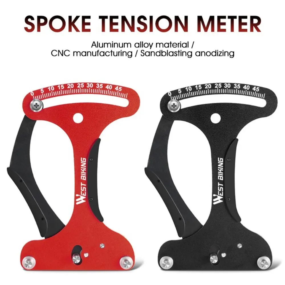 WEST BIKING Bicycle Tool Spoke Tension Meter For MTB Road Bike Wheel Spokes Checker Indicator Bicycle Spoke Repair Tool