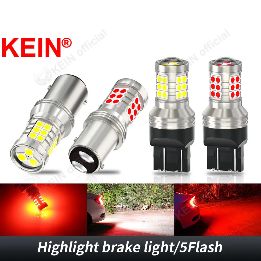 

KEIN 1 шт. стробоскоп светодиодный 1157 P21W 7443 W21/5W 1156 BA15S R5W R10W BAY15D P21/5W T20 красный стоп-сигнал тормозной фонарь заднего хода лампа для автомобиля
