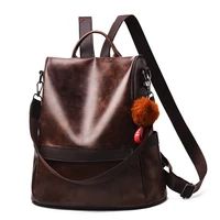 traveasy2022 casual pu leather large capacity backpack women versatile zipper female travel backpack fashion ladies shoulder bag