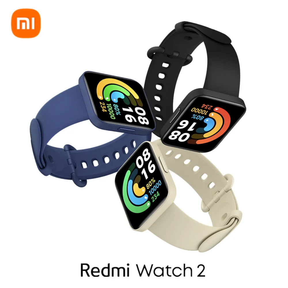 

Оригинальные Смарт-часы Xiaomi Redmi Watch 2, 1,6 дюйма, AMOLED, 5ATM, Водонепроницаемый Фитнес, SpO2, монитор уровня кислорода в крови, GPS, спортивные Смарт-час...