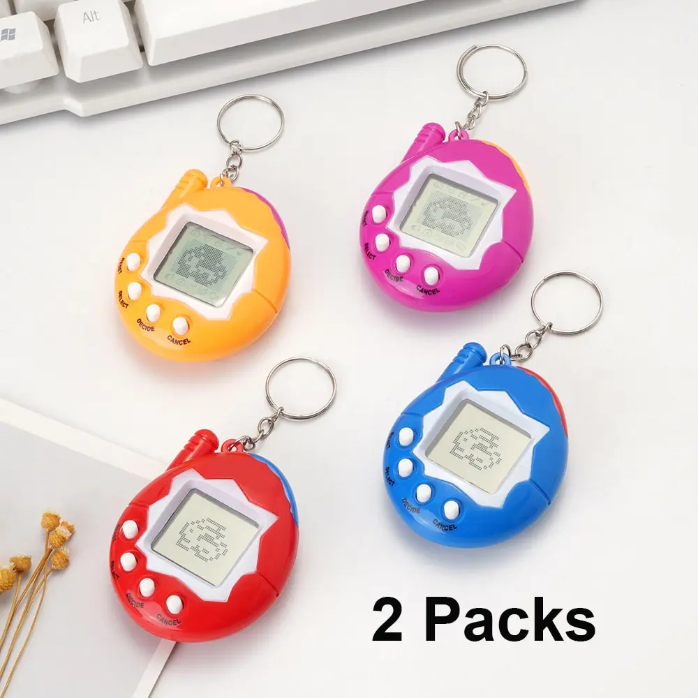 

ZK30 2 Packs Random Color Children Kid Virtual Pet Handheld Training Game Electronic Mini Pet Machine