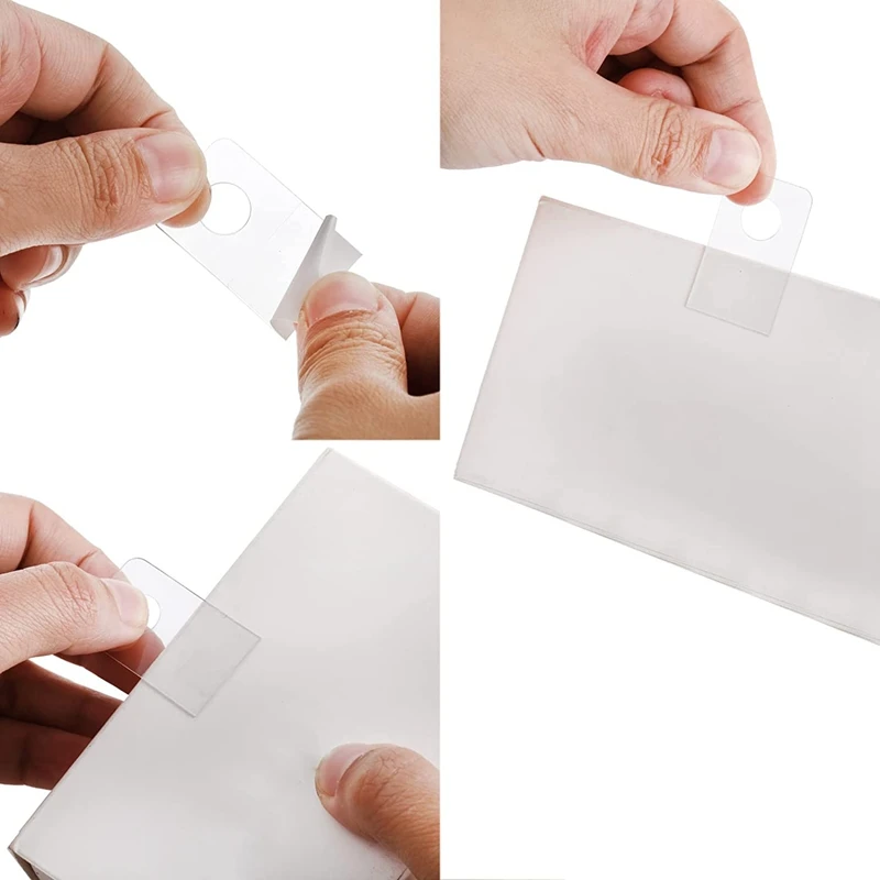 1000 шт. самоклеящиеся подвесные вкладки 1X1-1/2 дюйма вешалка с круглыми отверстиями