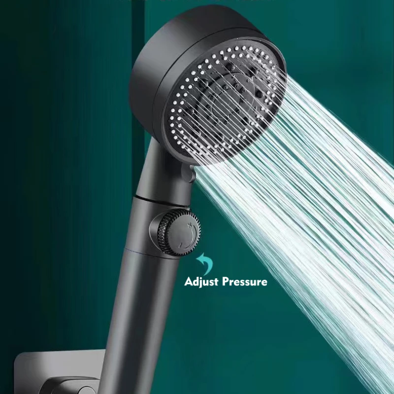 

Насадка для душа, регулируемый сберегающий воду Душ высокого давления, 5 режимов, одна клавиша, массаж воды, эко аксессуары для ванной комнат...