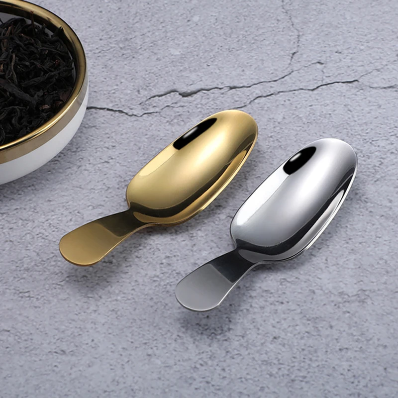 

1pc Short Handle Spoon Steel Teaspoon Sugar Salt Spice Spoon Kitchen Tool for scooping sugar salt spice coffee tea