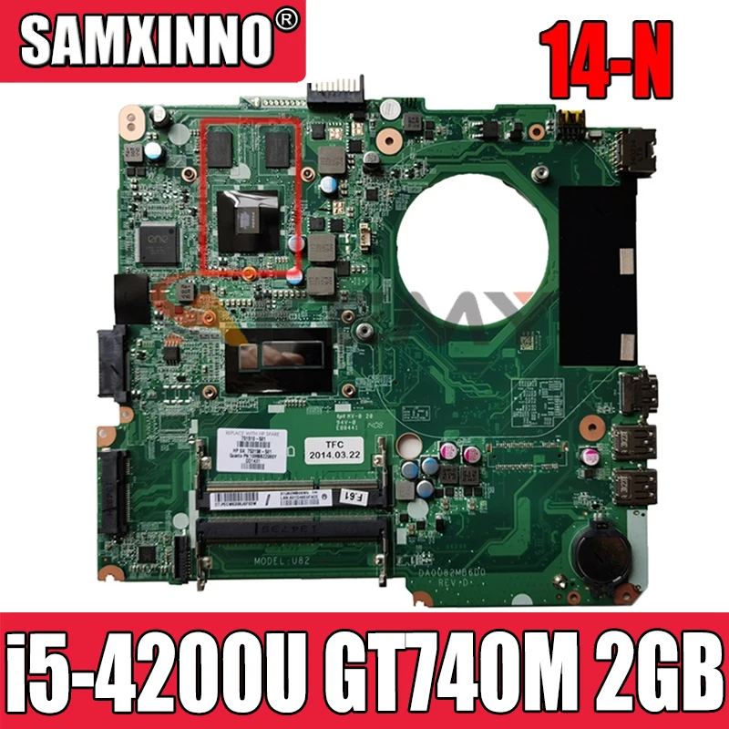 

Материнская плата для ноутбука HP 14-N 738156-001 738156-501 с процессором GT740M 2 Гб GPU i5-4200U DA0U82MB6D0 мб 100% протестирована Быстрая доставка