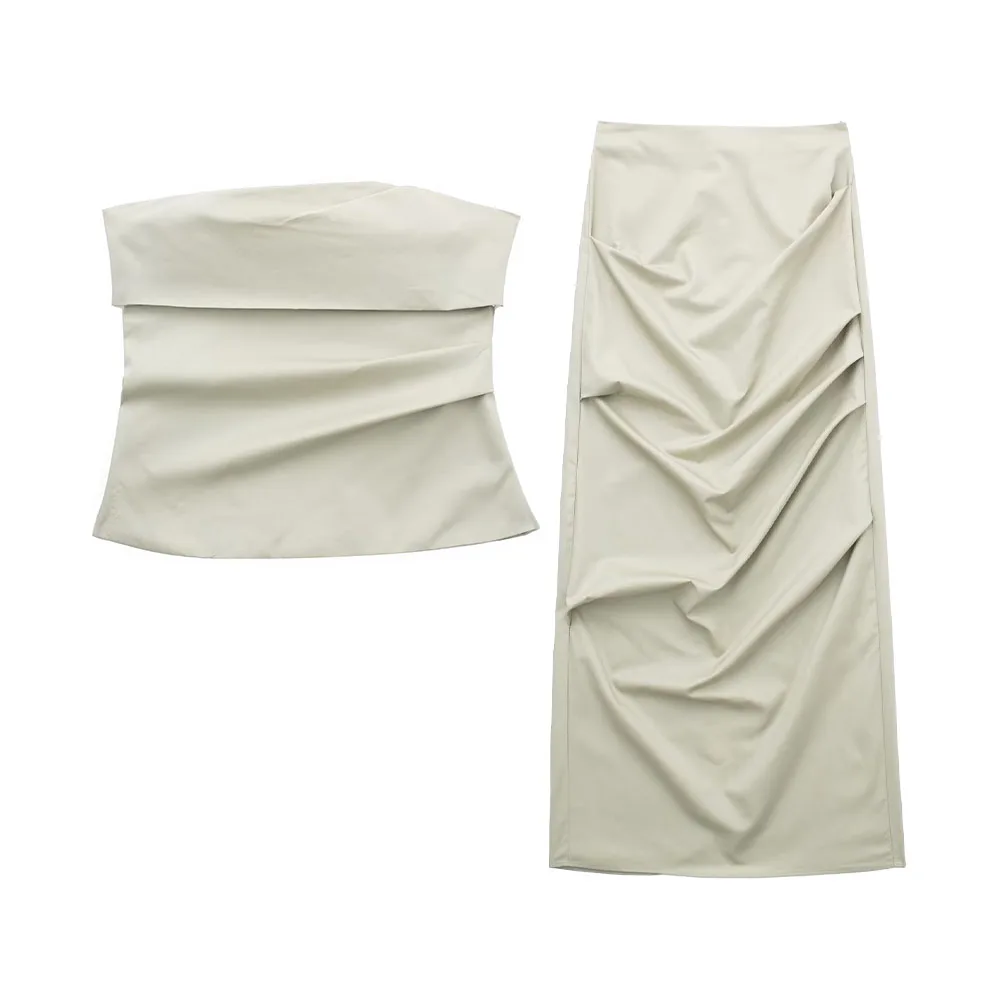 

Женский укороченный топ со складками, винтажный стильный топ с открытой спиной, весна 2023