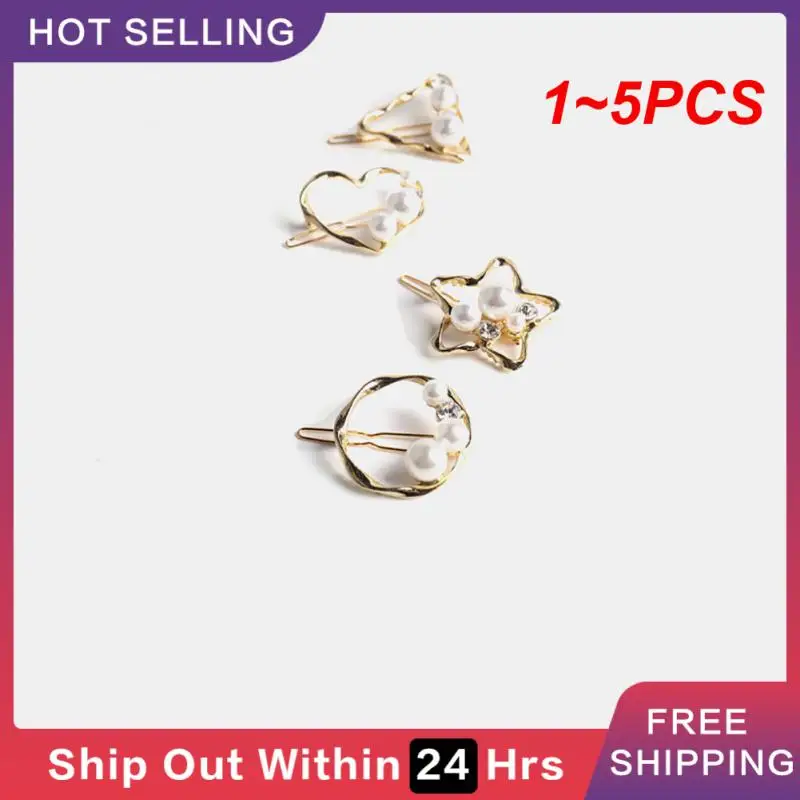 

1~5PCS Hair Clips Pearl Inlay Ashion Side Clips Hair Accessories Pearl Hair Accessories Workmanship Simplicity Hair Clips
