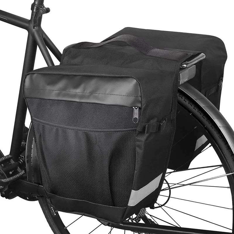 

Задняя сумка для велосипеда Panniers, водонепроницаемая сумка большой емкости 28 л для багажника велосипеда, Туристическая Сумка для экспедиций...