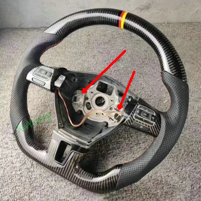 Для VW Volkswagen CC Passat Golf 6 (без переключателей весла) 100% настоящее углеродное волокно