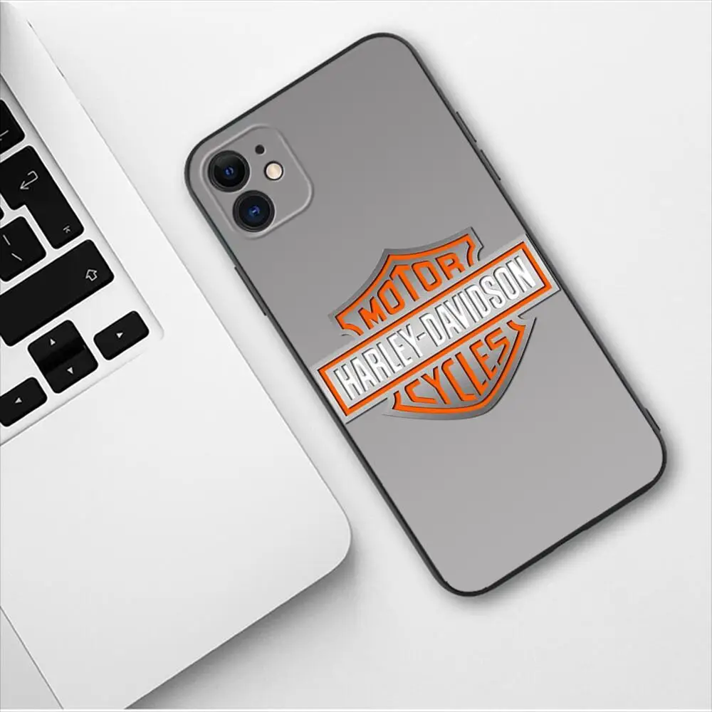 Motorcycle Harleys Davidsons Black Phone Case For Apple IPhone 13 12 11 14 Pro Max Mini XR X XS  Max 6S 6 7 8 Plus SE 2020 Cover