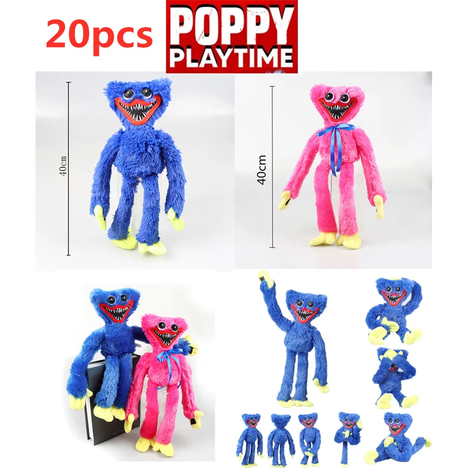 

40cm Huggy Wuggy Plush Toy Soft Stuffed Poppy Playtime Game Character Horror Doll Peluche Toys for Children Boys Christmas 20pcs