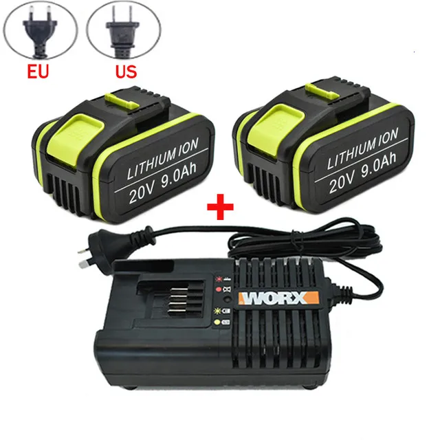 

Сменная литий-ионная Батарея Worx 20 в, 20 в, 9000 мАч, WA3551, WA3551.1, WA3553, WA3641, WX373, WX390, инструмент для перезаряжаемых батарей