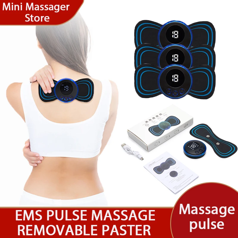 Умный мини-массажный пластырь для облегчения усталости шеи импульсный массажный