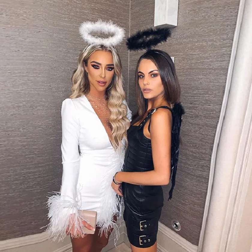 Women's Sexy V-neck Mesh Diamond Feather Long Sleeve Bodycon Bandage Club Dress Fashion Celebrity Party Cocktail Dresses Vestido