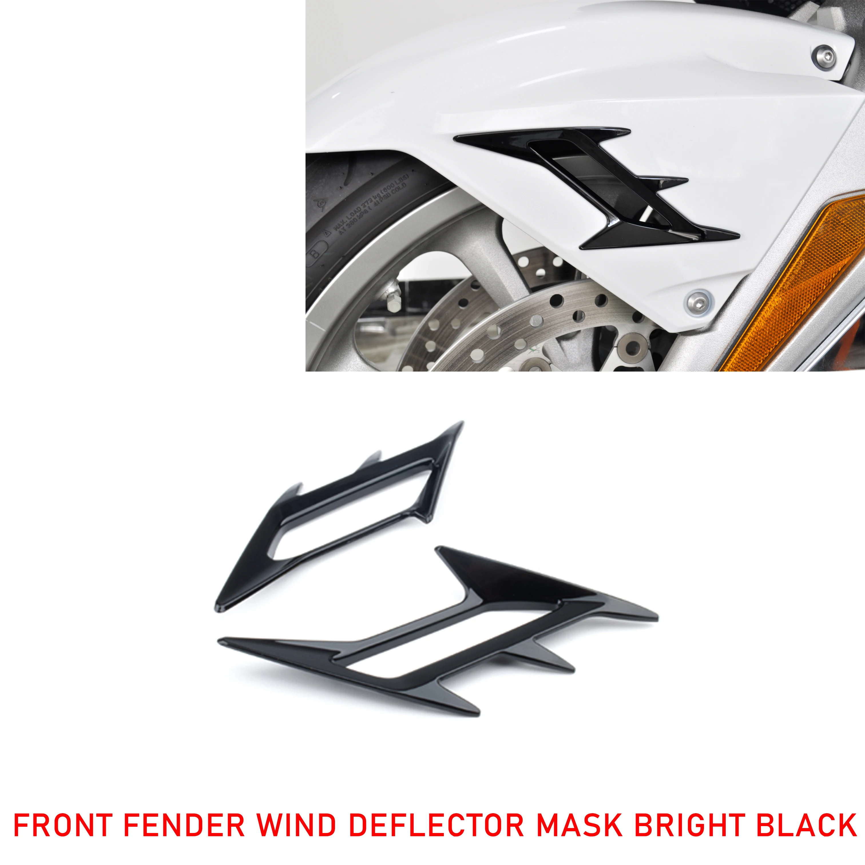 

Front Fender Vent Trim Kit Fairing Ventilation Mask For Honda Gold Wing GL1800 F6B Dct Tour Airbag 2018-2023 Motorcycle Black