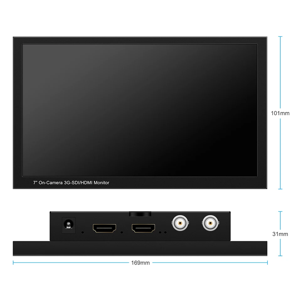 7-дюймовый SDI HDMI-монитор на камере DSLR Полевой монитор Вход SDI/HDMI 1024*768 Видеомонитор