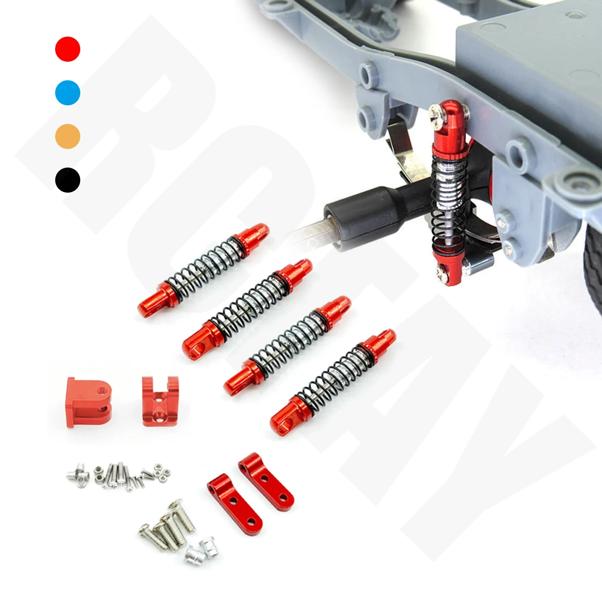 

Металлический амортизатор передний, задний амортизатор, с фиксированным креплением, запчасти для модификации для автомобиля WPL D12, аксессуары для Запчасти для модификации