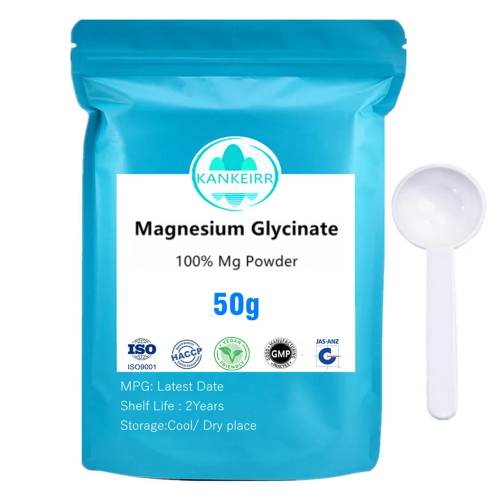 

50-1000g Magnesium Glycinate Mg,100% Powder,Free Shipping