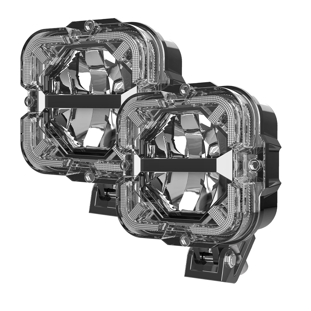 

Emark Светодиодные рабочие прожекторы 24 В 12 В Янтарные фары DRL Противотуманные фары для грузовика Автомобиль Off Road ATV SUV ATV UAZ Moto