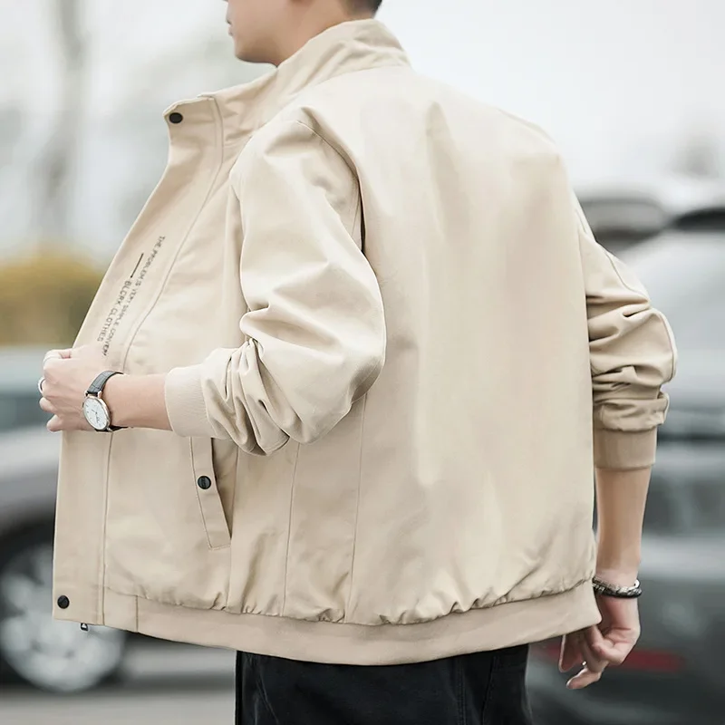 Мужская осенне-зимняя модная брендовая рабочая одежда куртка на молнии с