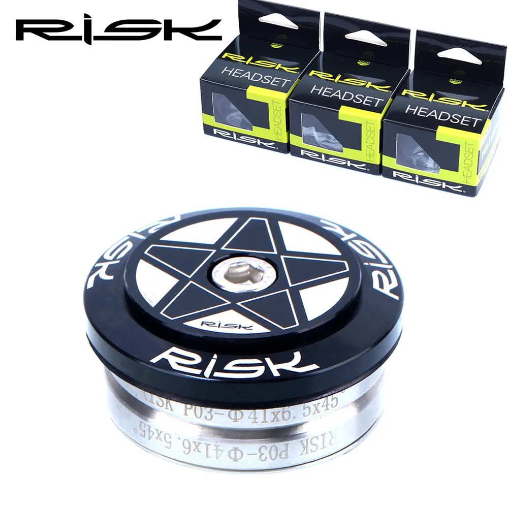 

RISK Road Bike Fixed Gear Bike 41/41.8/42 Straight Pipe Headset Built-in Full Hidden Bearing 28.6 Girder Fork