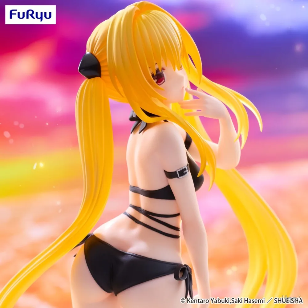 Фото В наличии: Оригинальная фигурка FuRyu по аниме To LOVEru Darkness Golden Darkness Konjiki No Yami Trio-Try-iT, 21 см, модель, игрушка, подарок №4