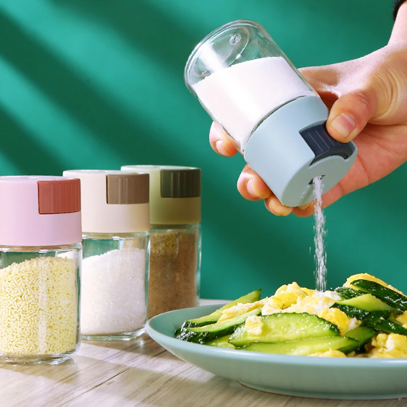 0.5G Metering Salt Shaker Push Type Seasoning Salt Dispenser