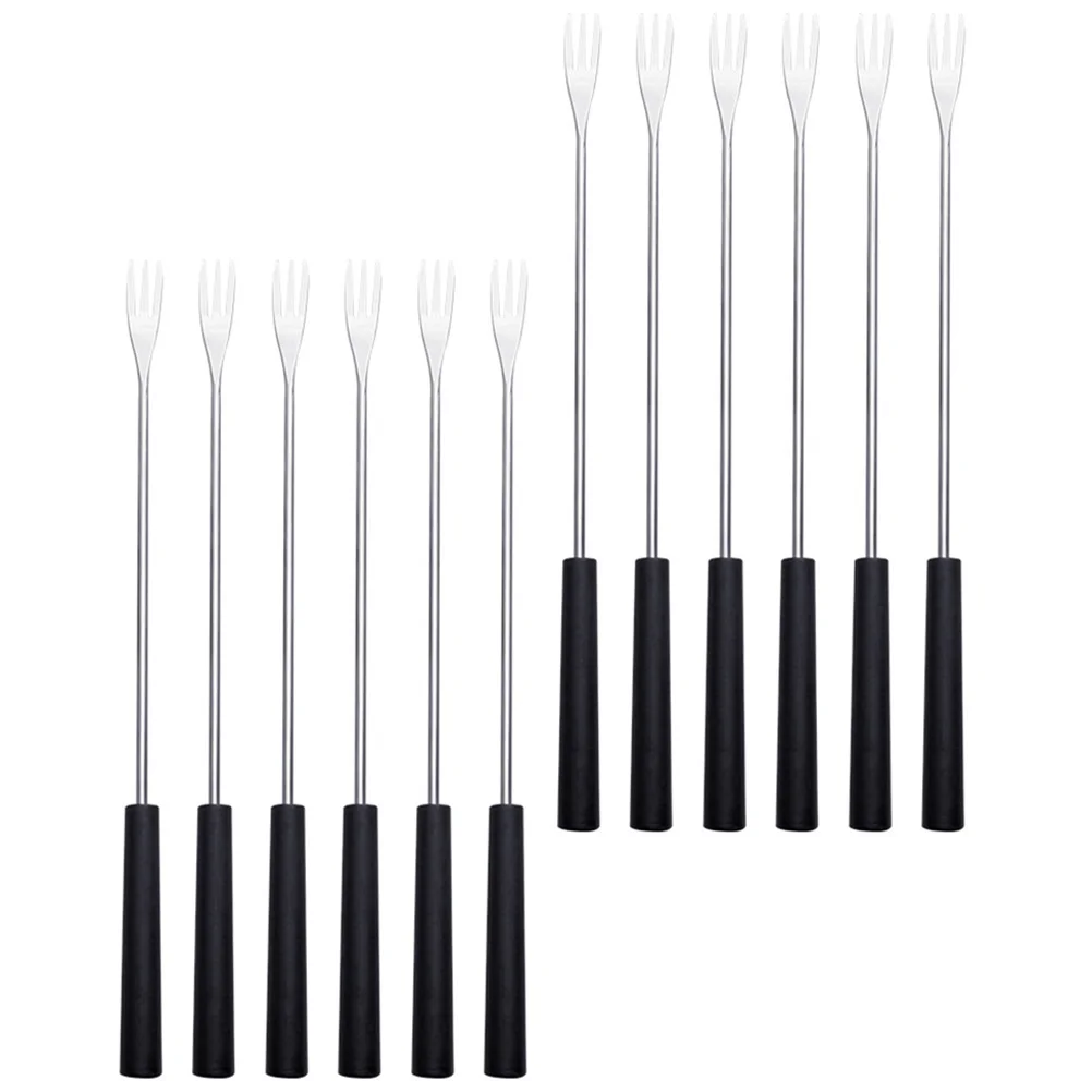 

12Pcs Fruit Fondue Cheese Kitchen Cheese Forks Supplies Fondue Forks for Fruit Kitchen Grill Cheese
