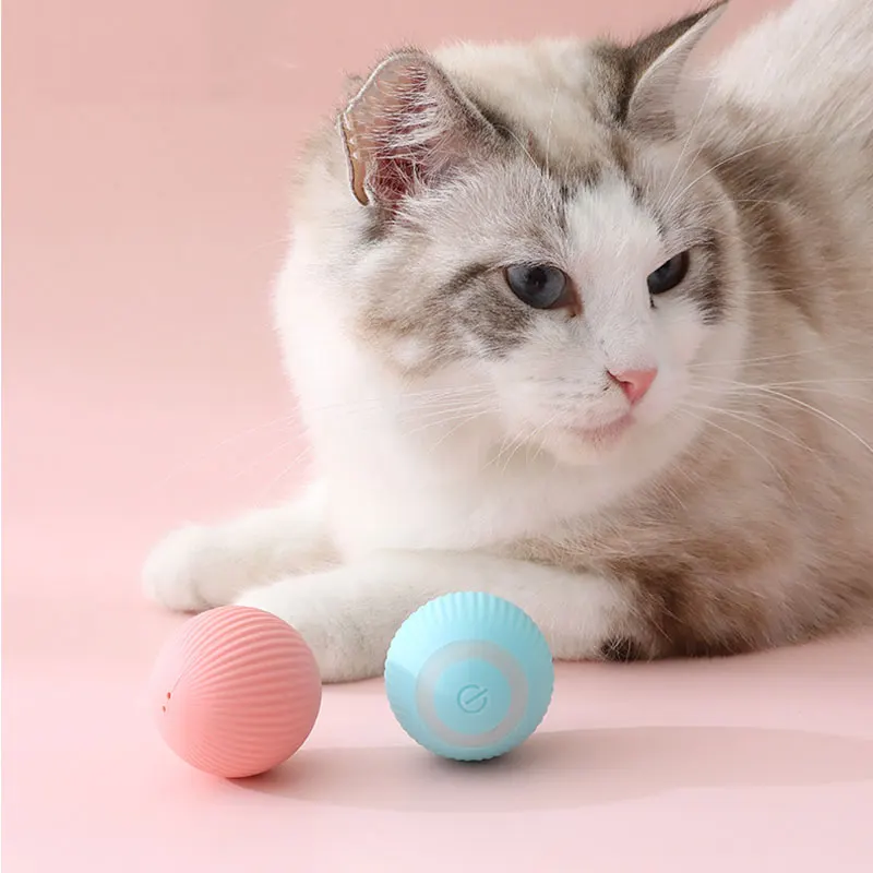 

Pet Products Cat Accessories Smart Rolling Ball Toy Automatic Electric Interactive Self-Rolling Cat Moving Balls Scratcher Toy