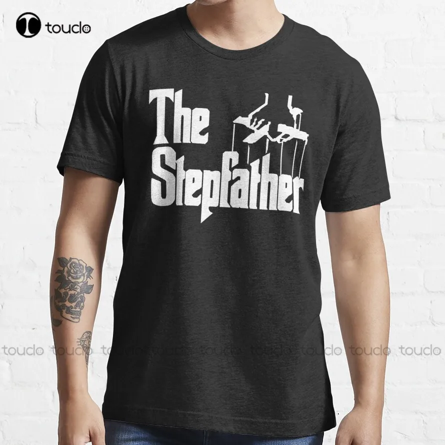 

Трендовая футболка Stepfather, индивидуальная рубашка с вашим дизайном, забавная уличная одежда, мультяшная футболка с цифровой печатью, футбол...
