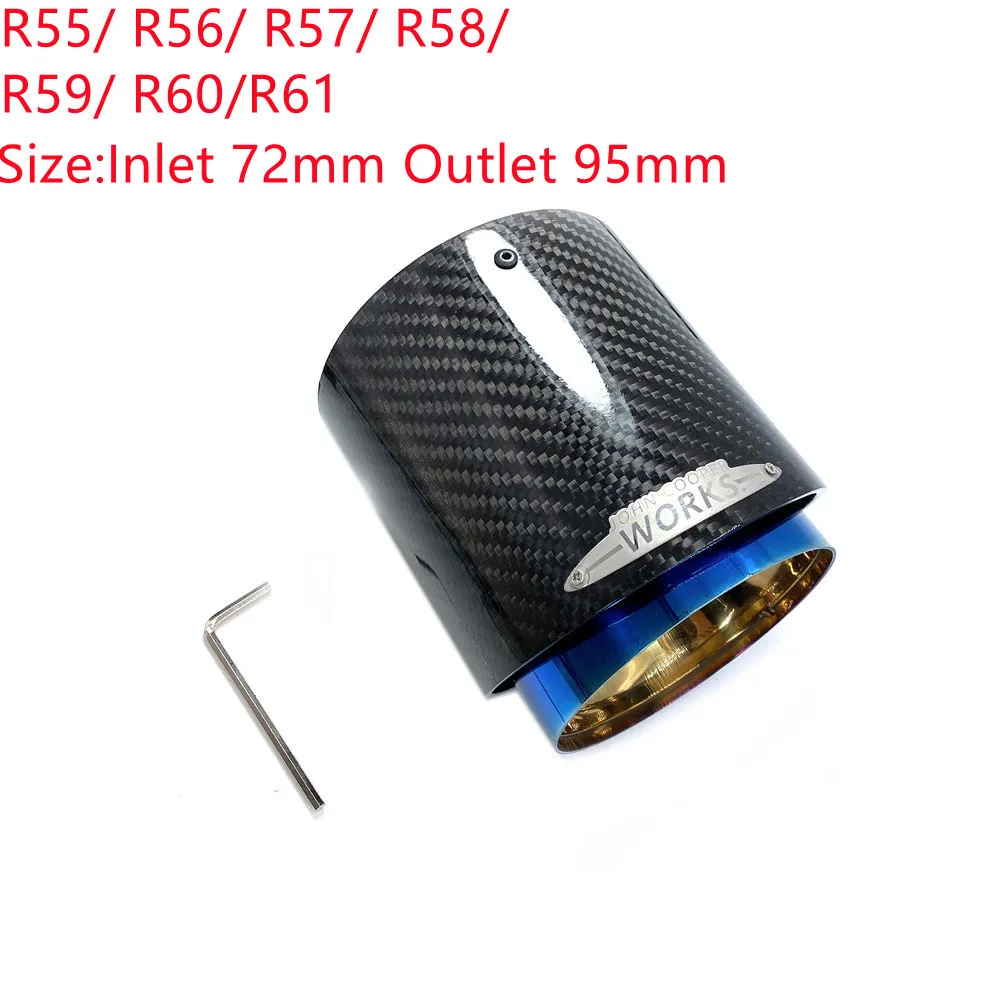 

1 шт. карбоновые насадки на глушитель для MINI Cooper S R55 R56 R57 R58 R59 R60 R61 F54 F56 F57 F60 JCW Трубы глушителя