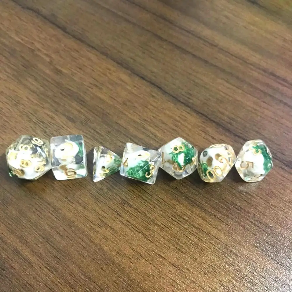 7 шт./набор многогранные компьютерные игральные кости