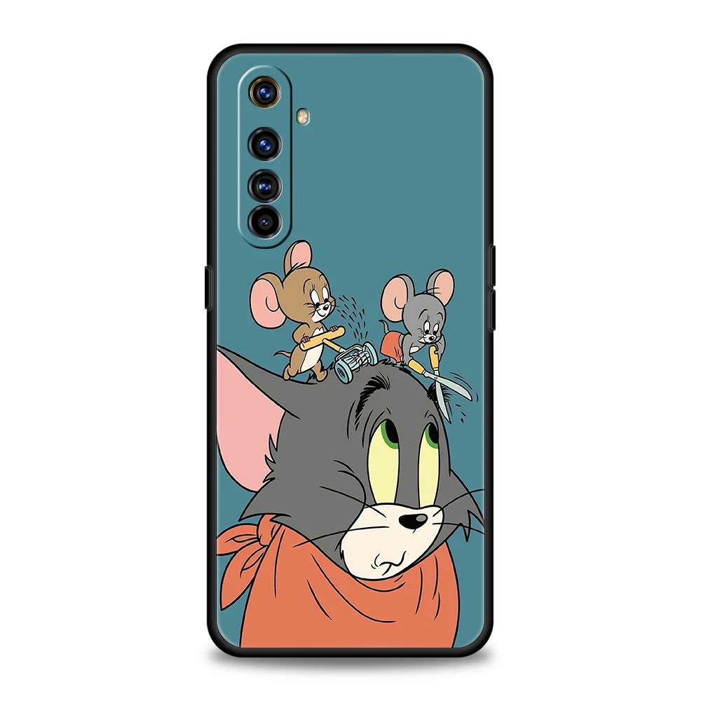 Tom And Jerry чехол для телефона Realme 8 9 Pro Plus 8i 9i 6 7 GT2 C21 C25 C3 C11 5G роскошный противоударный