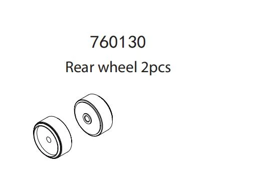 

760130 Turbo Racing 1:76 C64 RC Car Spare Parts Rear Wheel 2pcs Packed