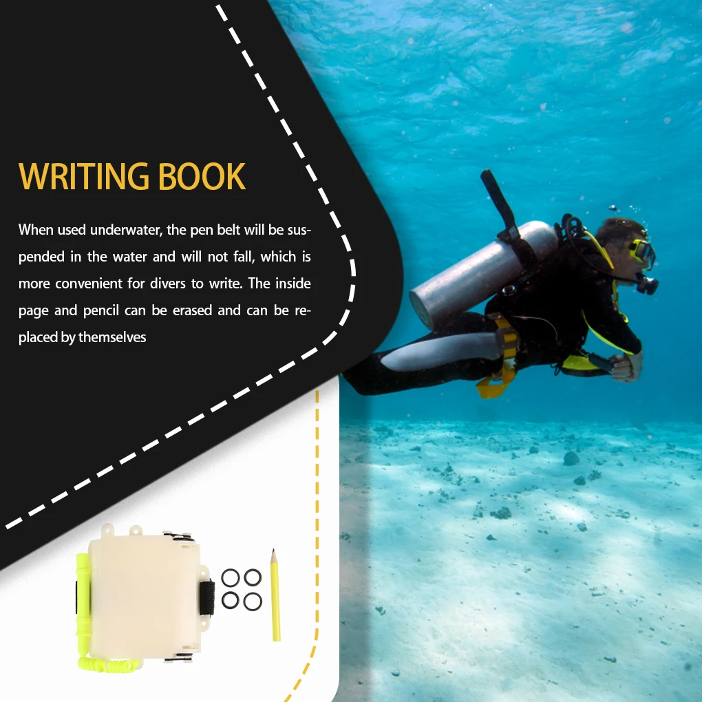 

Underwater Scuba Notebook Adjustable Communication Diving Writing Slate Mini Write Board Panels Household Without