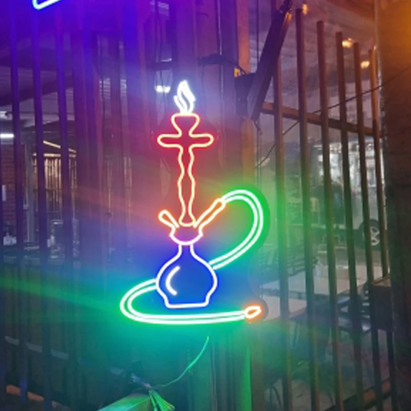 Hookah LED Neon Sign Custom Made Wall Lights Party Wedding Shop Window Restaurant Birthday Decoration