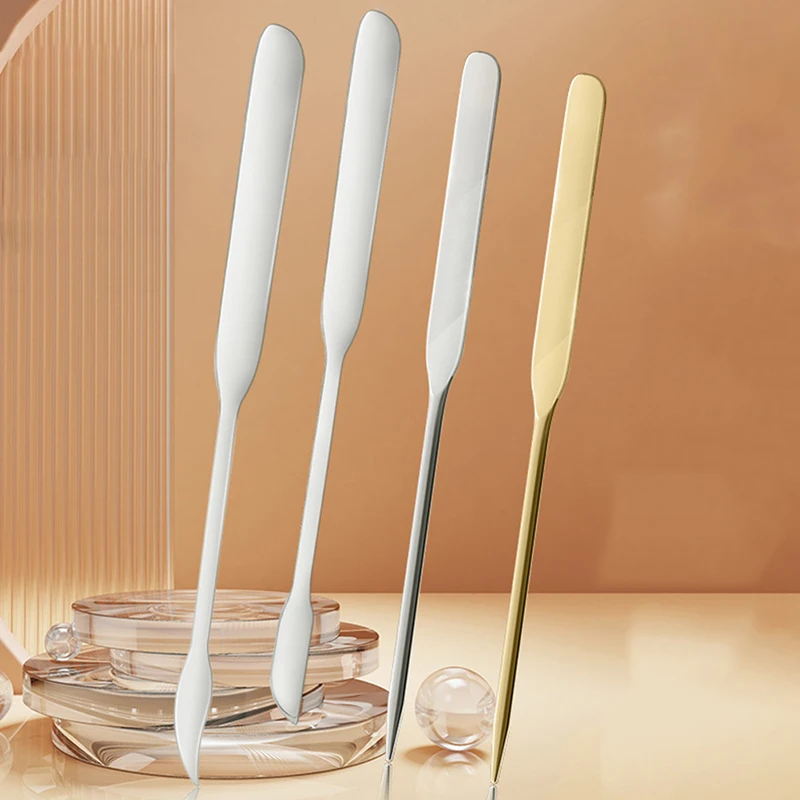 

Улучшенный шпатель для смешивания из нержавеющей стали, инструмент для дизайна ногтей, макияжа, основы, теней для век, палочка для смешивания, цветные инструменты