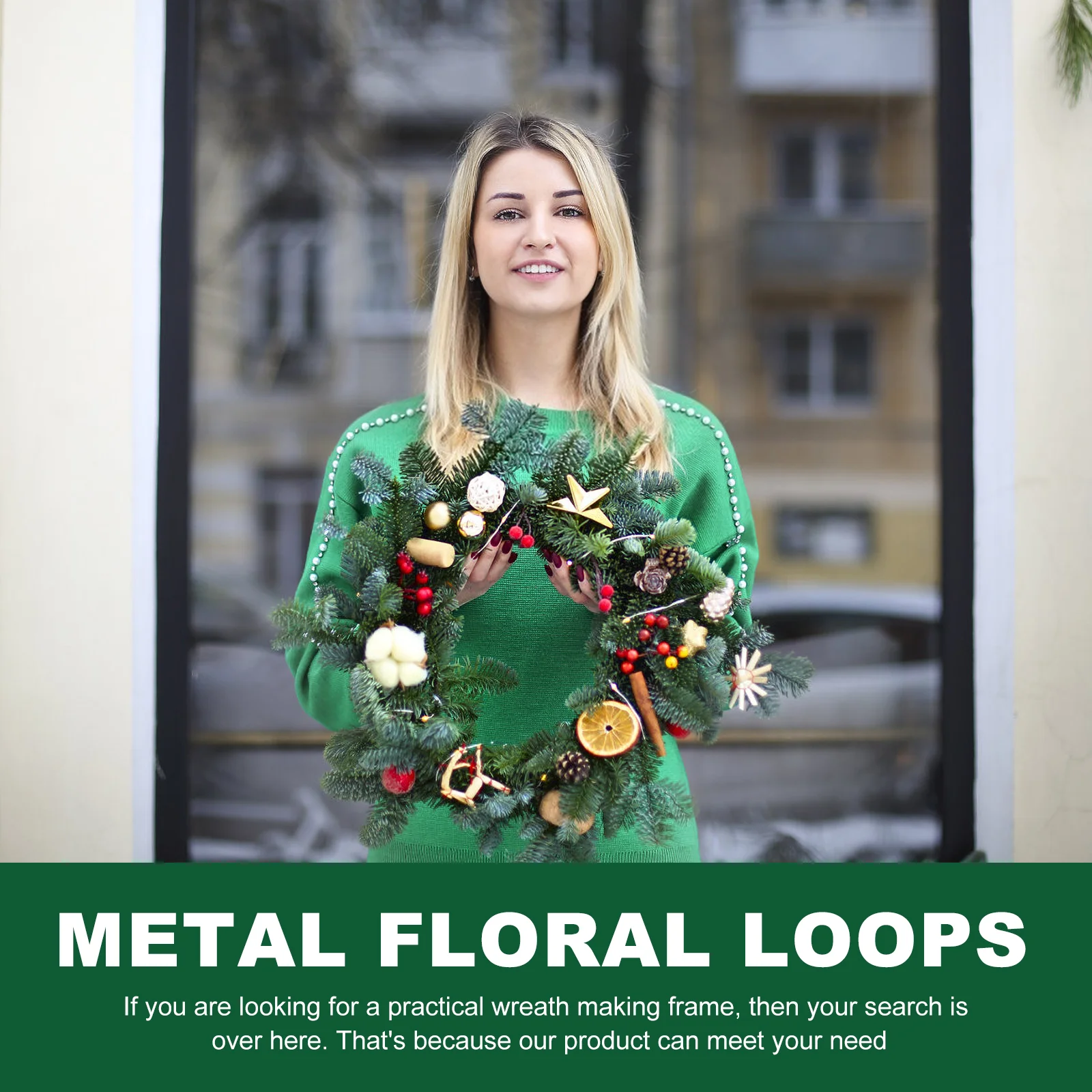 2 шт. Декор Гирлянда Рождественский Проволочный Венок Изготовление Кольца Обручи