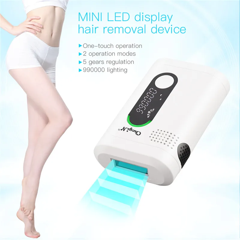 IPL Laser 5 Levels Painless Depilator Permanent with LCD for Men Women Bikini Legs Underarm Hair Removal With Skin Sensor