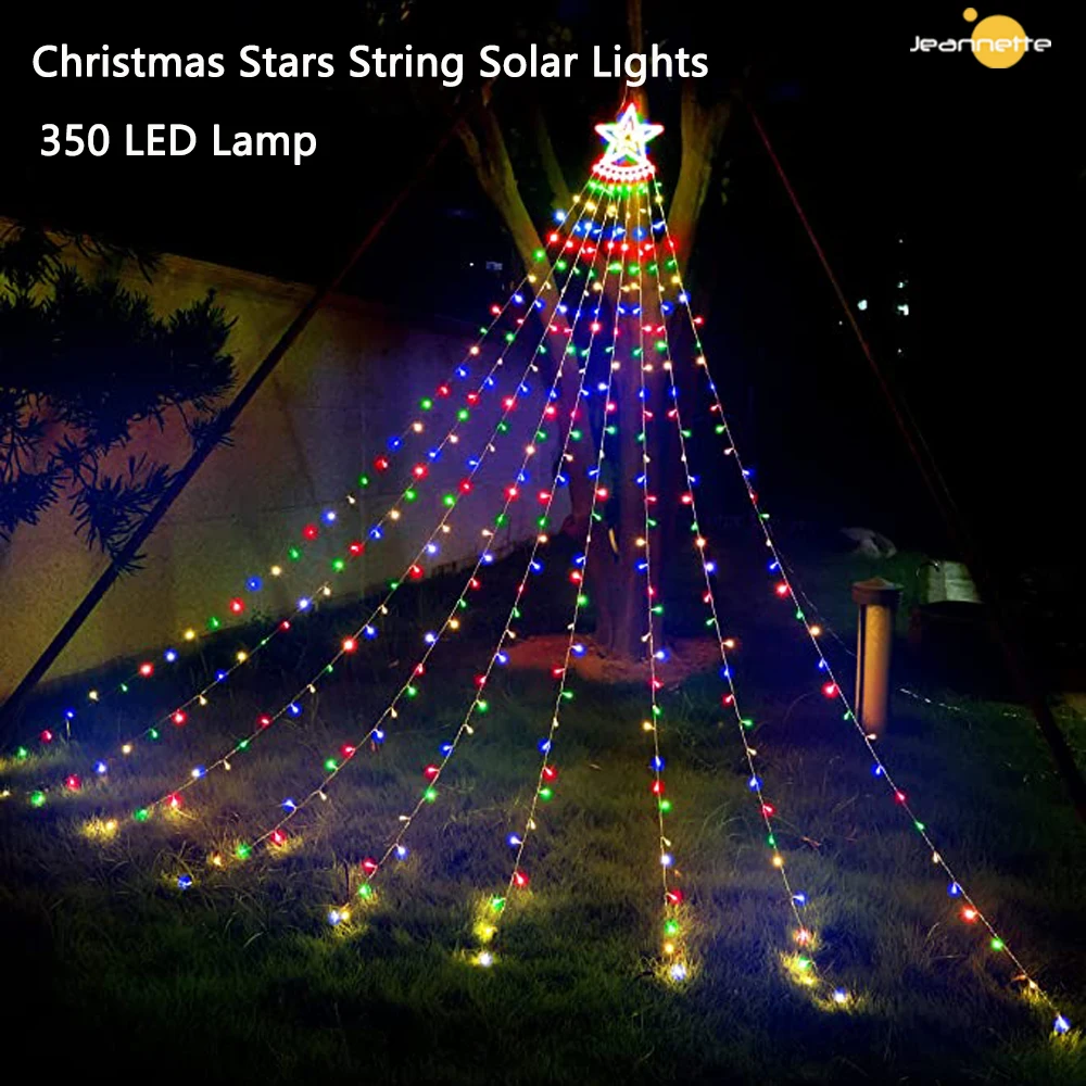 

Christmas Decorations Solar String Lights 350 LED Hanging Waterfall Tree Lights Indoor Outdoor Garden Yard Wedding Party Holiday