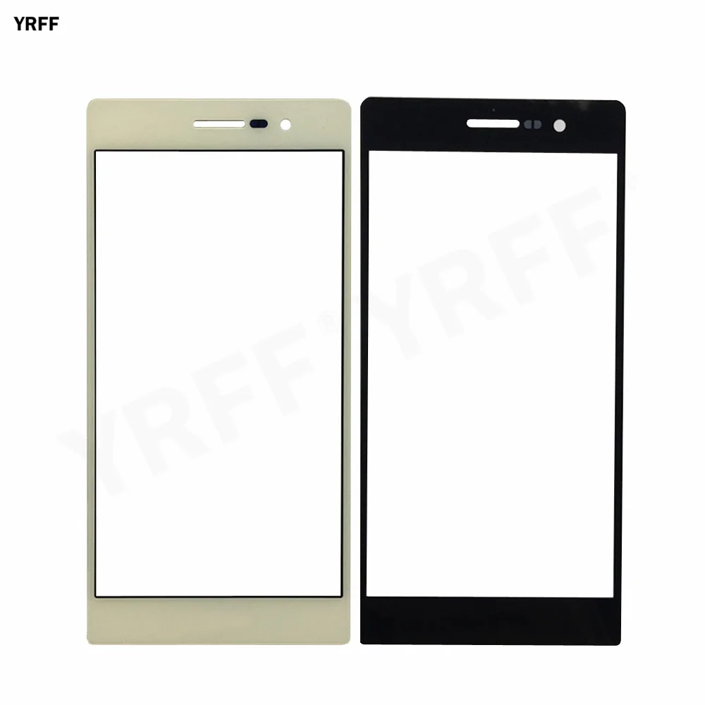 mobile touch screen panel for huawei honor p6 p8 p7 front glass panel no touch screen phone repair parts 3m glue free global shipping