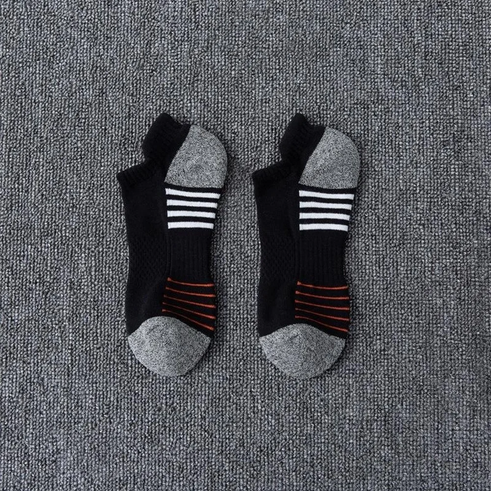 5 Pairs Pure Color Terry Thickening Professional Running Athletic Socks Anti-friction Sweat-absorbing Women Sports Socks