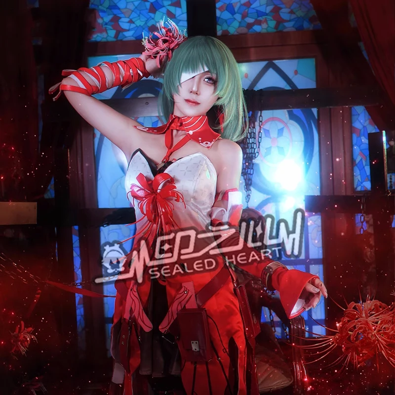 Косплей игра эфролова волны утер Фролова Аниме женщины милое Цветочное платье